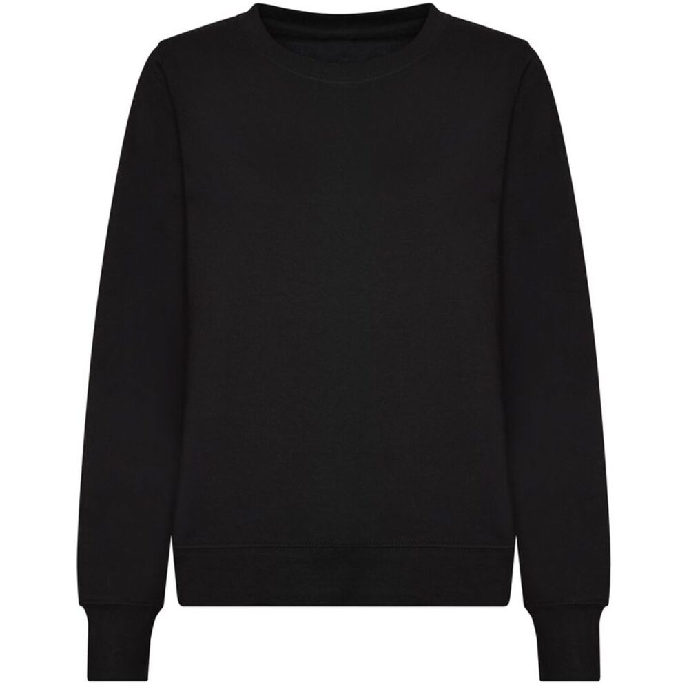 Awdis Womens/Ladies Sweatshirt / Deep Black